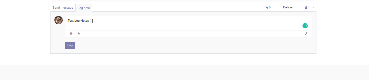 how to add chatter to form view in odoo v12