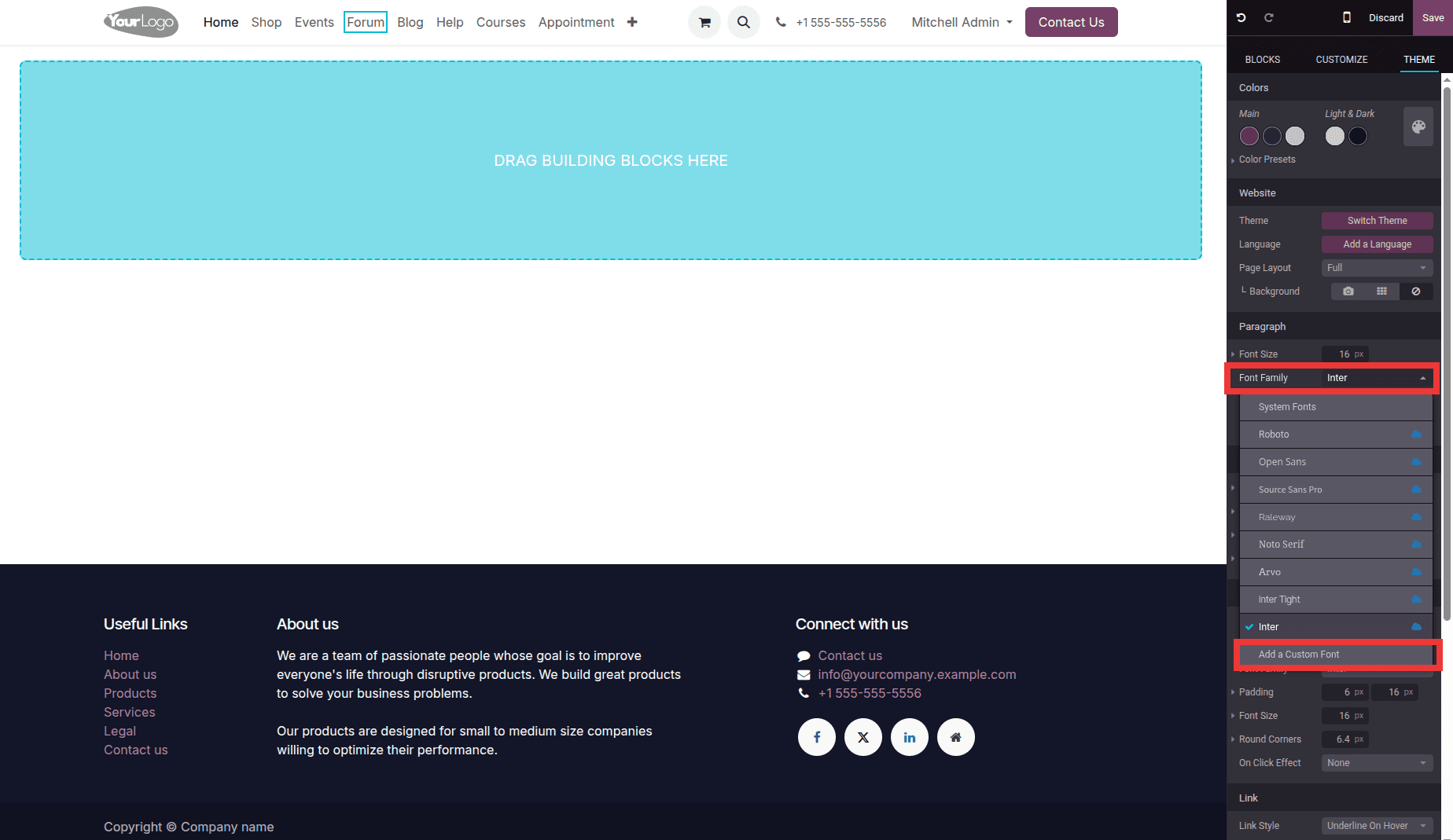 How to Add Custom Fonts in Odoo18-cybrosys