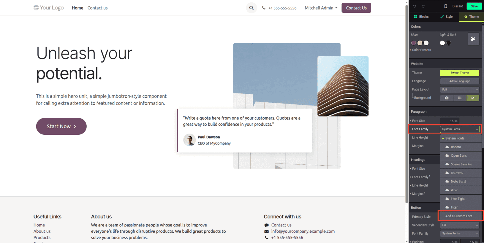 How to Add Custom Fonts in Odoo19-cybrosys