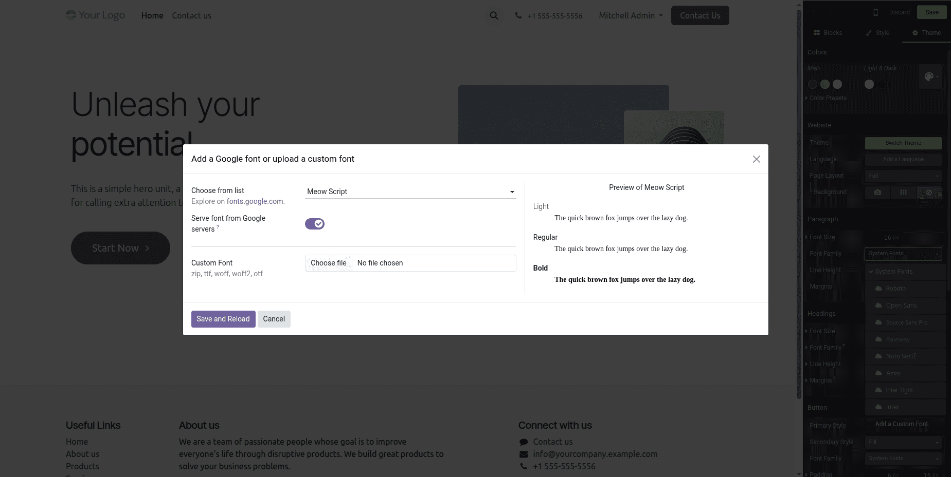How to Add Custom Fonts in Odoo19-cybrosys