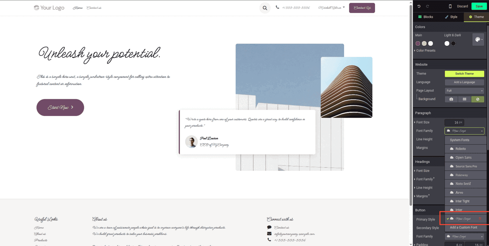 How to Add Custom Fonts in Odoo19-cybrosys