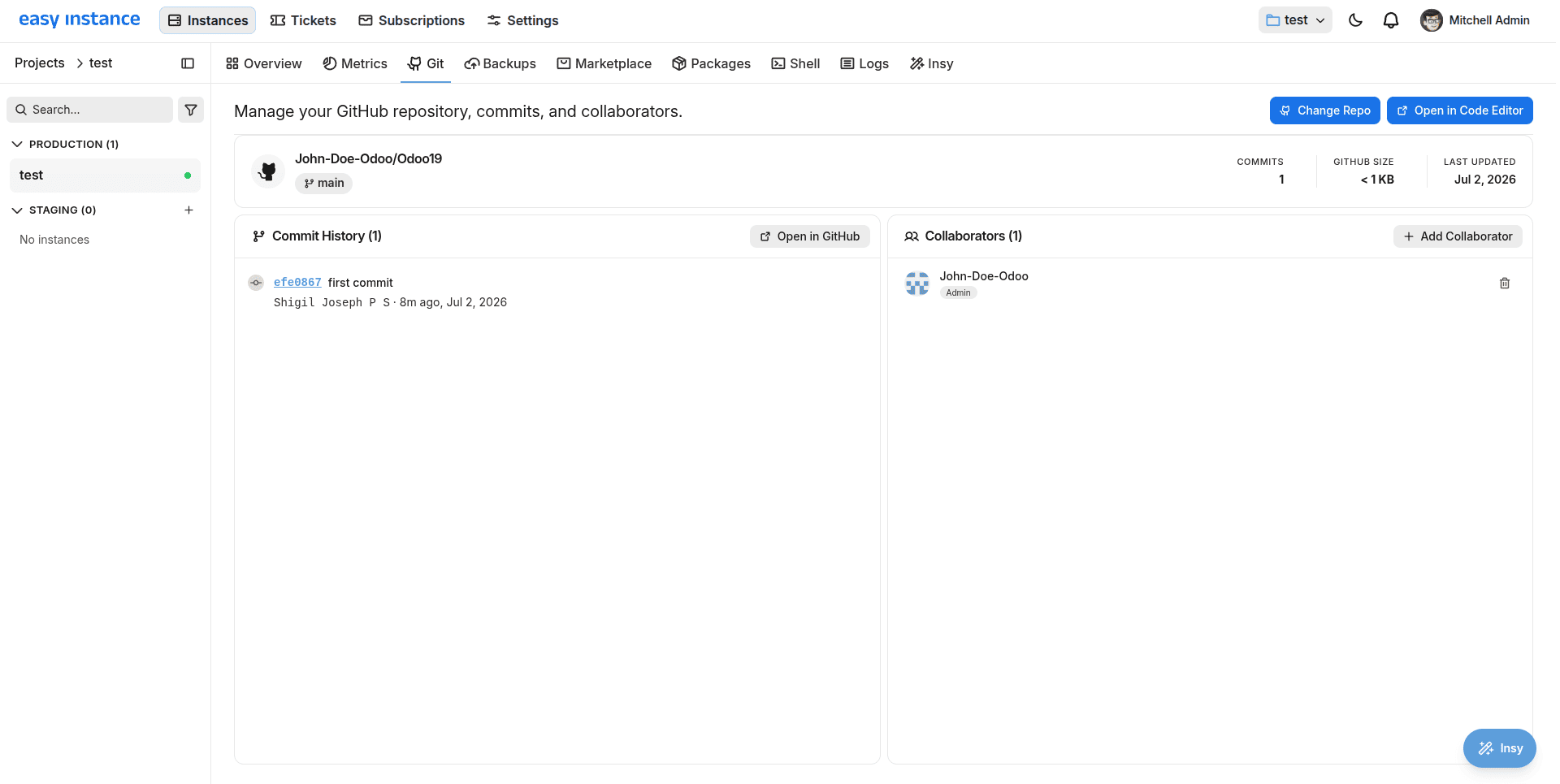How to Add Custom Modules in Easy Instance-cybrosys