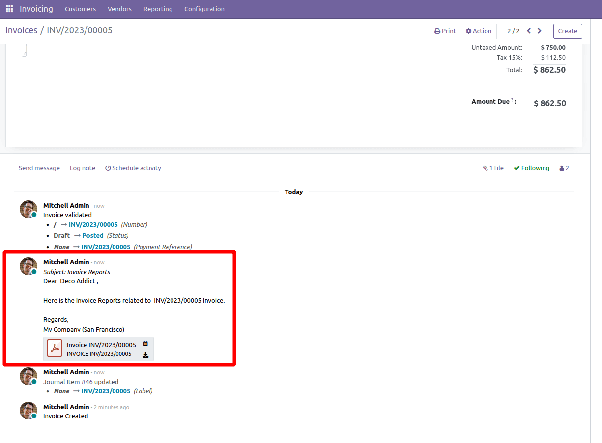 How to Add Email Attachments (PDF & Excel) in Odoo 16-cybrosys