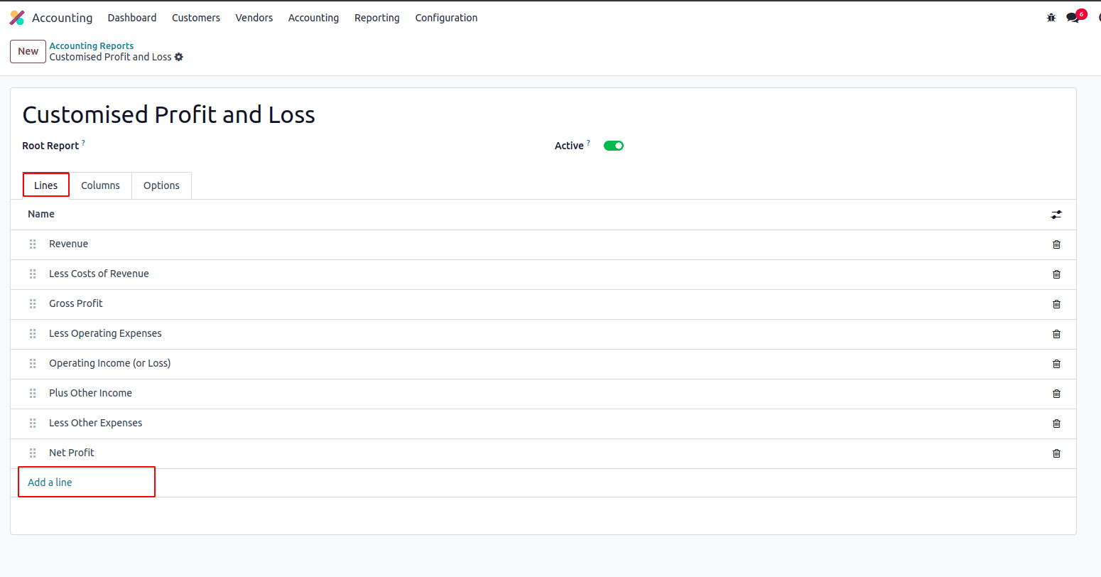 How to Add Financial Reports from UI in Odoo 18-cybrosys