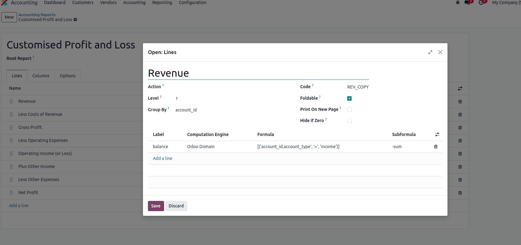 How to Add Financial Reports from UI in Odoo 18-cybrosys
