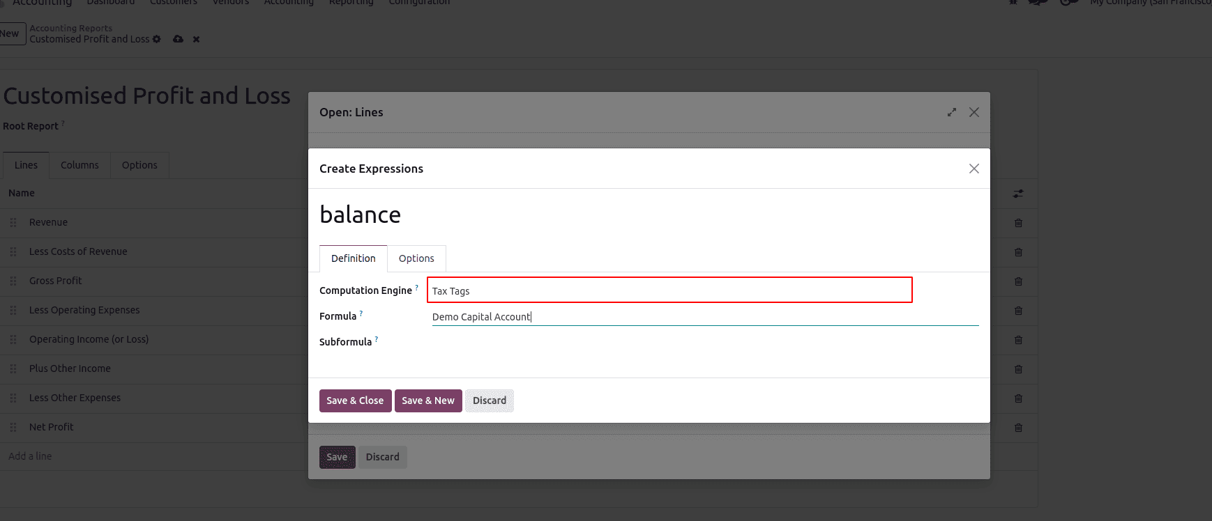 How to Add Financial Reports from UI in Odoo 18-cybrosys