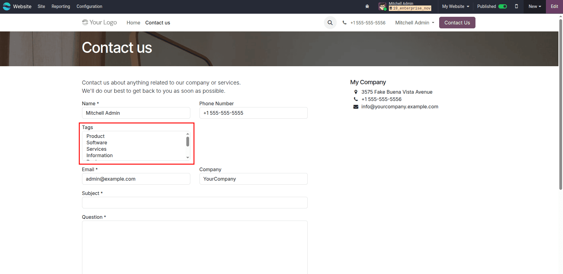 How to Add Many2Many fields in Odoo19 Website Form-cybrosys