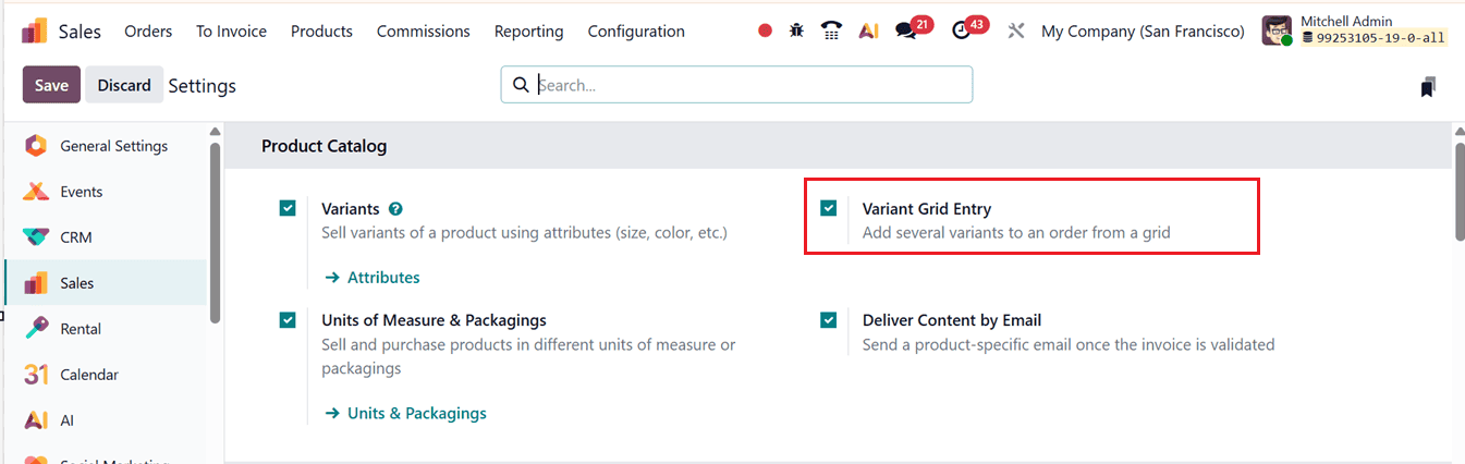How to Add Multiple Variants to an Order from a Grid Using Odoo 19 Sales Module-cybrosys