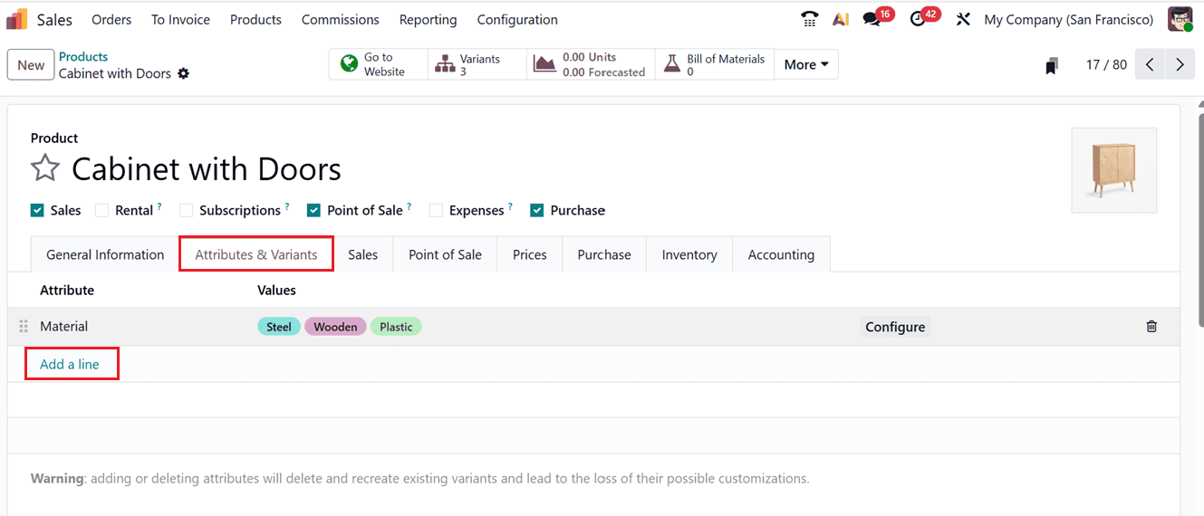 How to Add Multiple Variants to an Order from a Grid Using Odoo 19 Sales Module-cybrosys