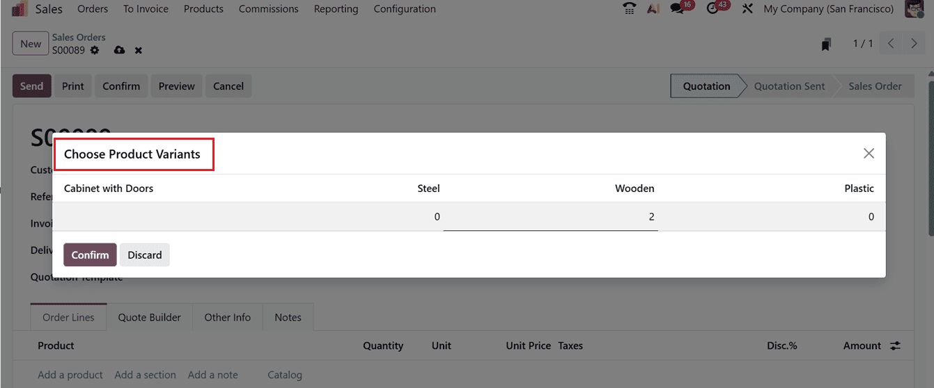 How to Add Multiple Variants to an Order from a Grid Using Odoo 19 Sales Module-cybrosys