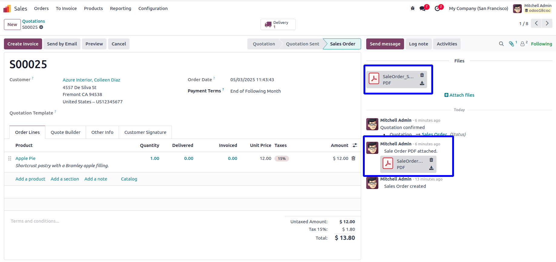 How to Add PDF Attachments to the Chatter in Odoo 18-cybrosys