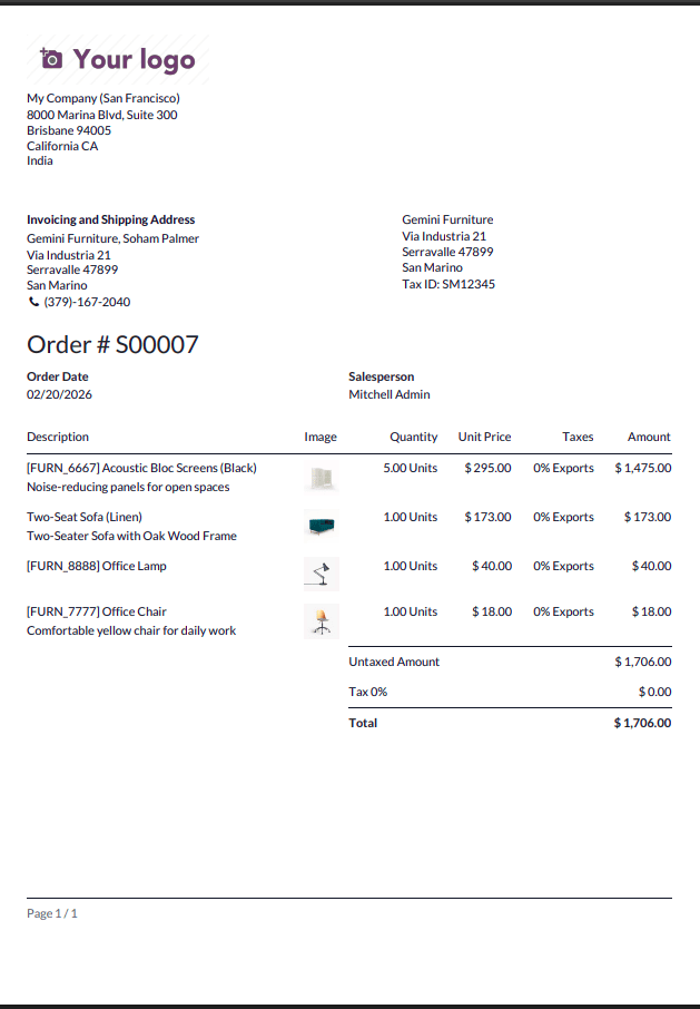 How to Add Product Images in Sale Order & Invoice Report Lines in Odoo 19-cybrosys
