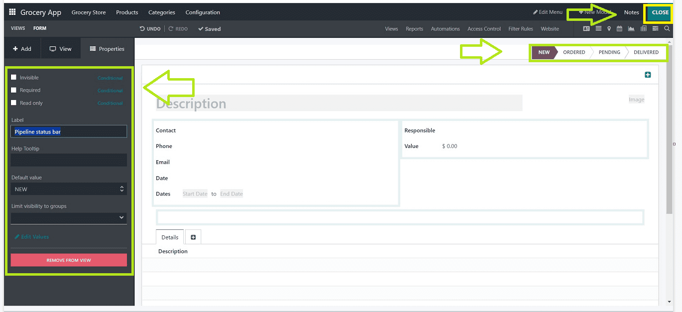 How to Add Smart Tabs & Pipelines in Odoo 16 Studio-cybrosys