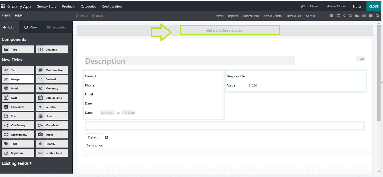 How to Add Smart Tabs & Pipelines in Odoo 16 Studio-cybrosys