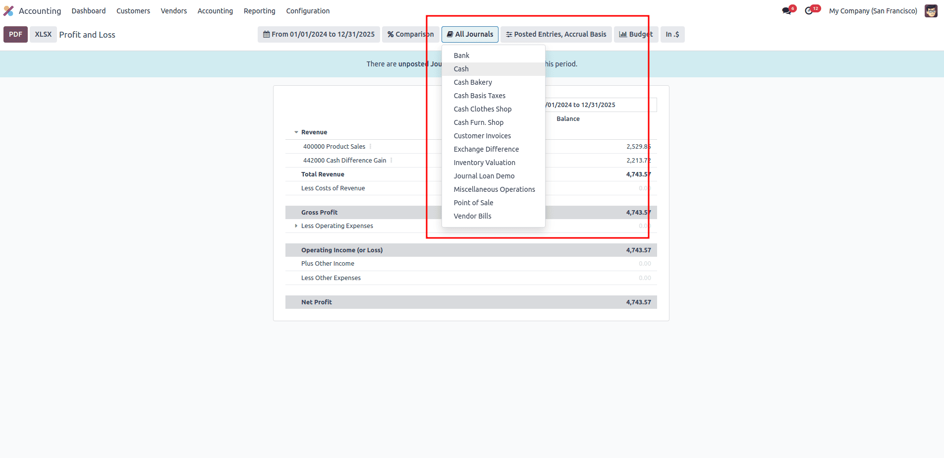 How to Analyse Company Profit and Loss Reports in Odoo 18 Accounting module-cybrosys