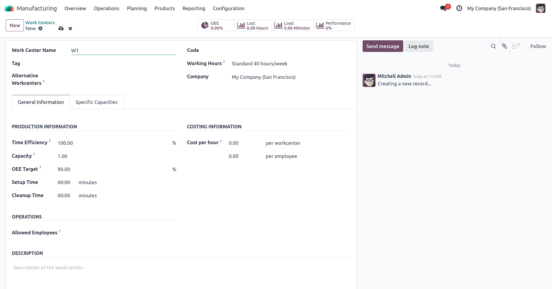 How to Analyze Workcenter Overall Equipment Effectiveness in Odoo 18-cybrosys