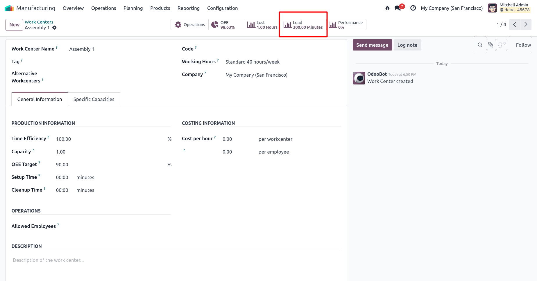 How to Analyze Workcenter Overall Equipment Effectiveness in Odoo 18-cybrosys