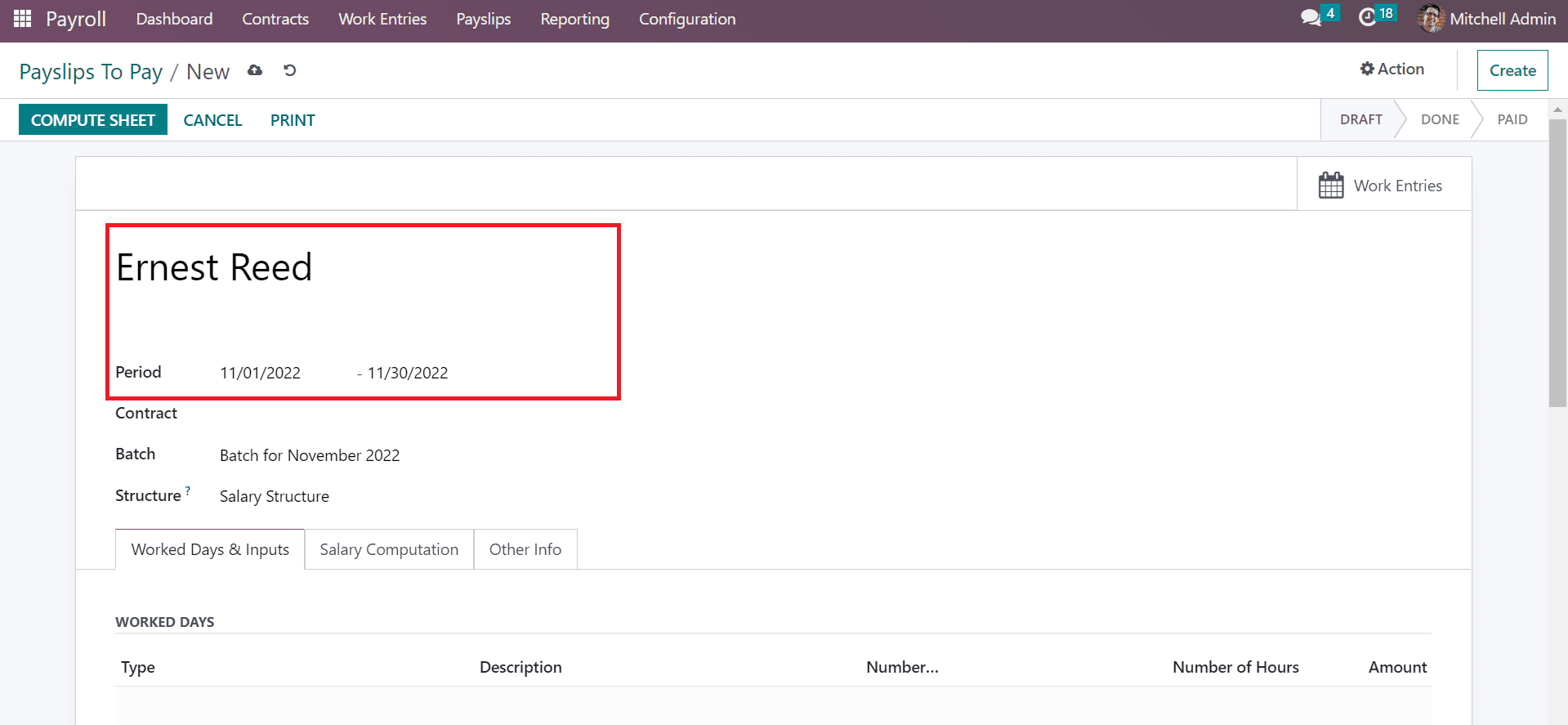 How to Apply Alabama(USA) Income Tax to the Payslip in Odoo 16-cybrosys