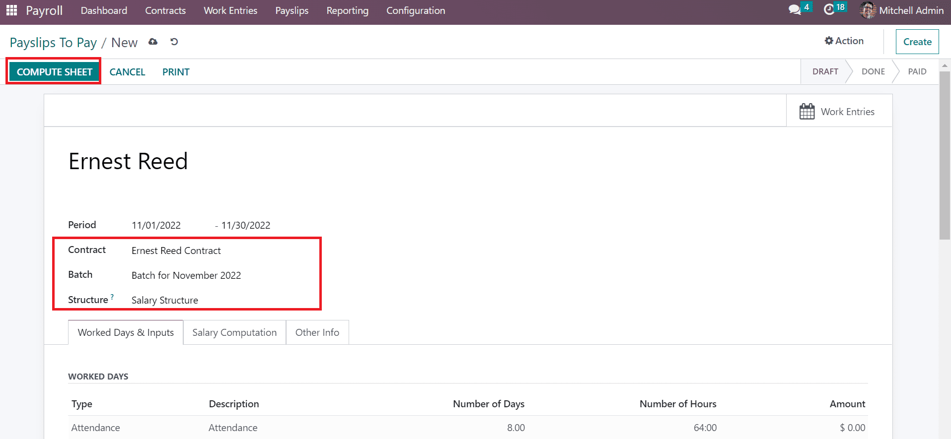 How to Apply Alabama(USA) Income Tax to the Payslip in Odoo 16-cybrosys