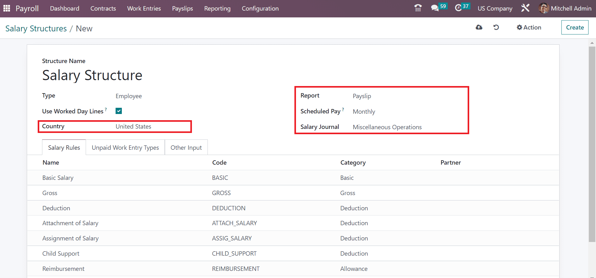 How to Apply Alabama(USA) Income Tax to the Payslip in Odoo 16-cybrosys