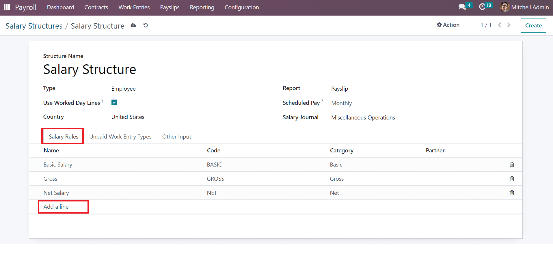 How to Apply Alabama(USA) Income Tax to the Payslip in Odoo 16-cybrosys