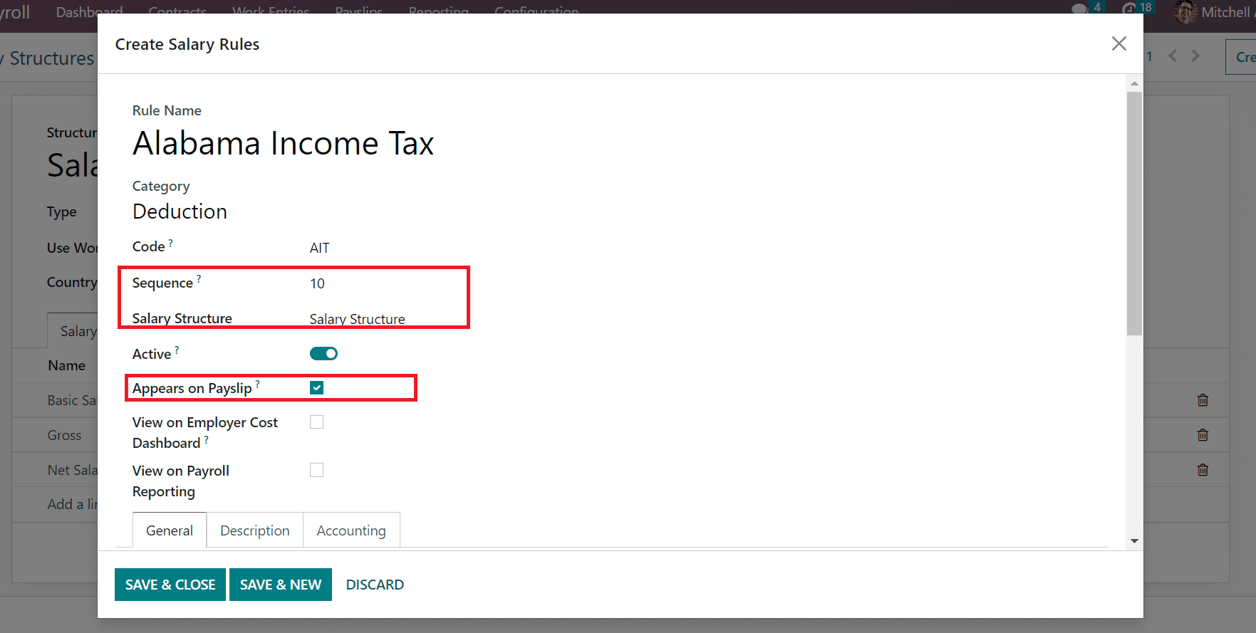 How to Apply Alabama(USA) Income Tax to the Payslip in Odoo 16-cybrosys