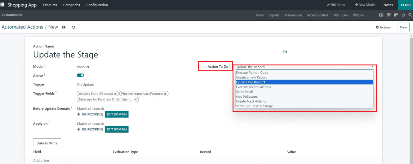 How to Apply Automation & Filter Rules in Odoo 16 Studio App-cybrosys