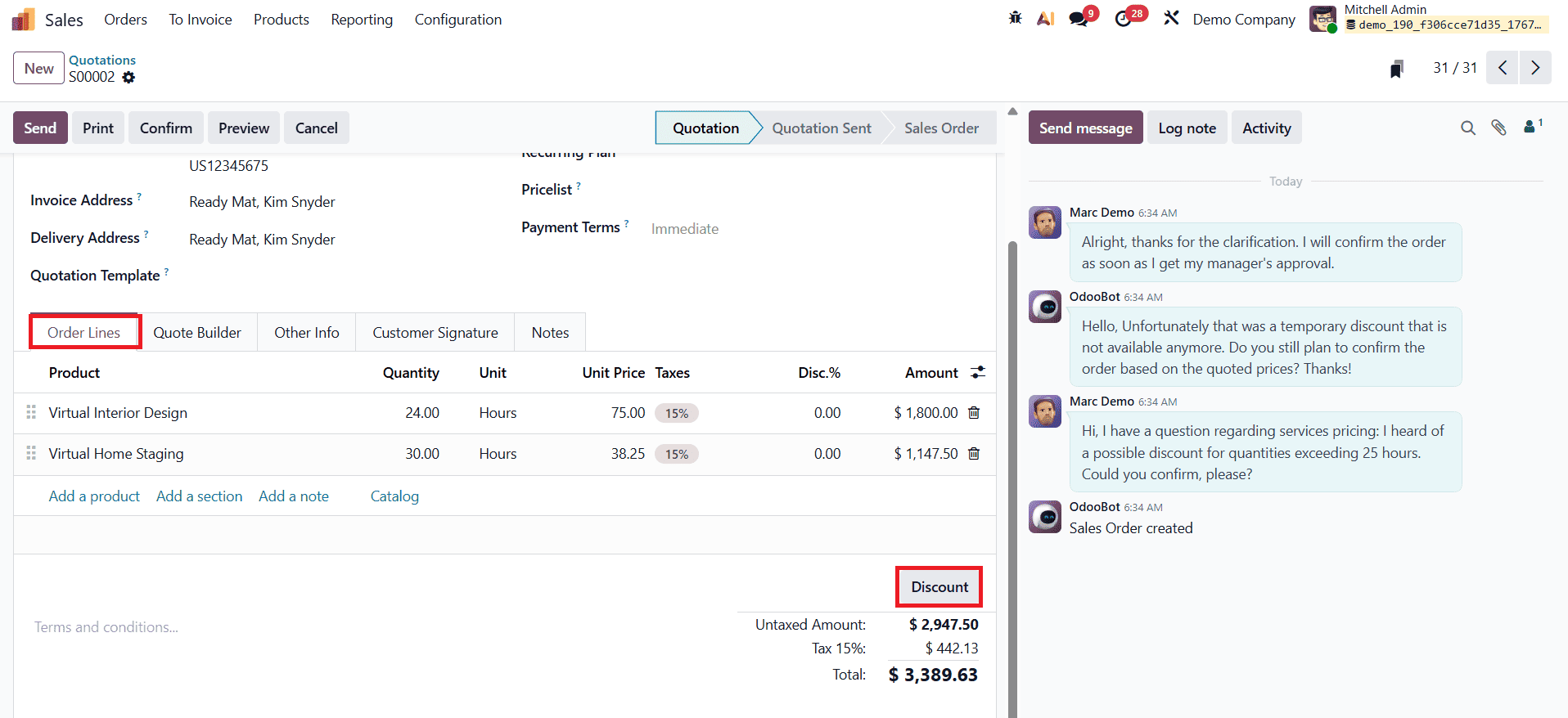 How to Apply Discounts and Track Margins in Odoo 19 Sales-cybrosys