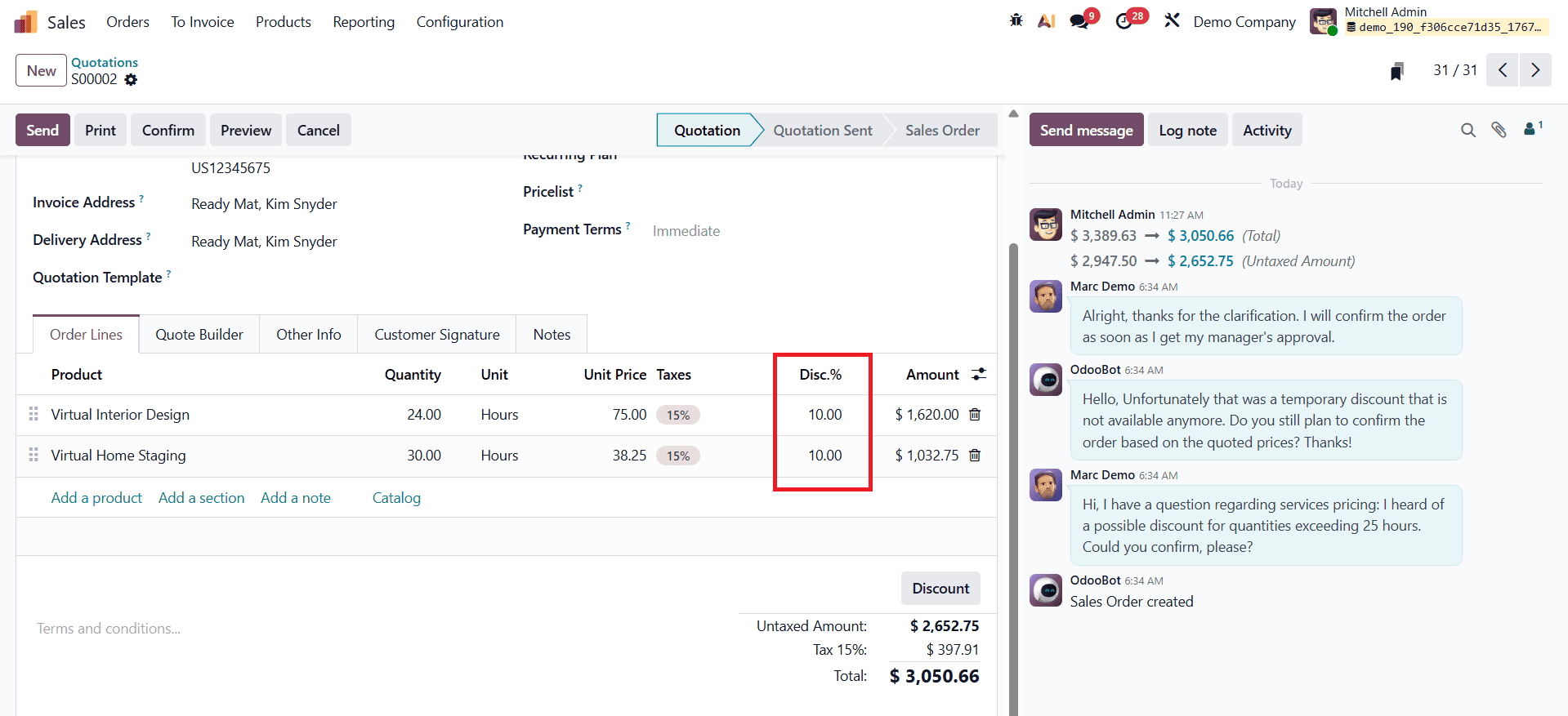 How to Apply Discounts and Track Margins in Odoo 19 Sales-cybrosys