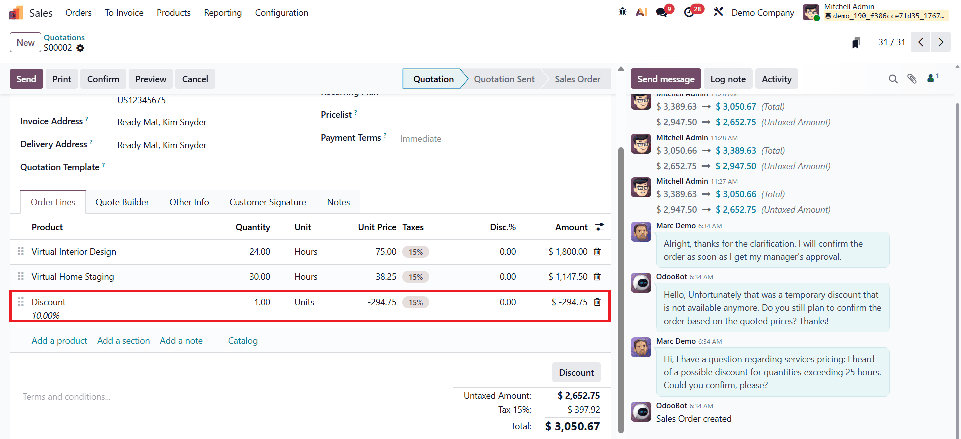 How to Apply Discounts and Track Margins in Odoo 19 Sales-cybrosys