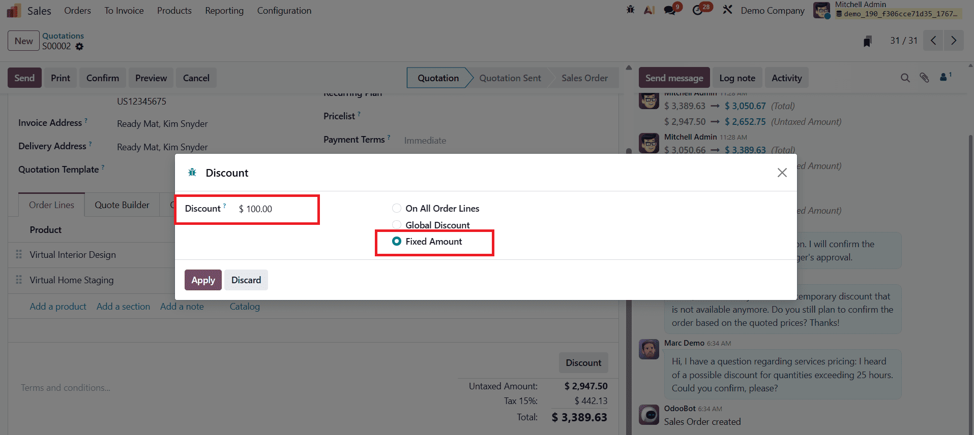 How to Apply Discounts and Track Margins in Odoo 19 Sales-cybrosys