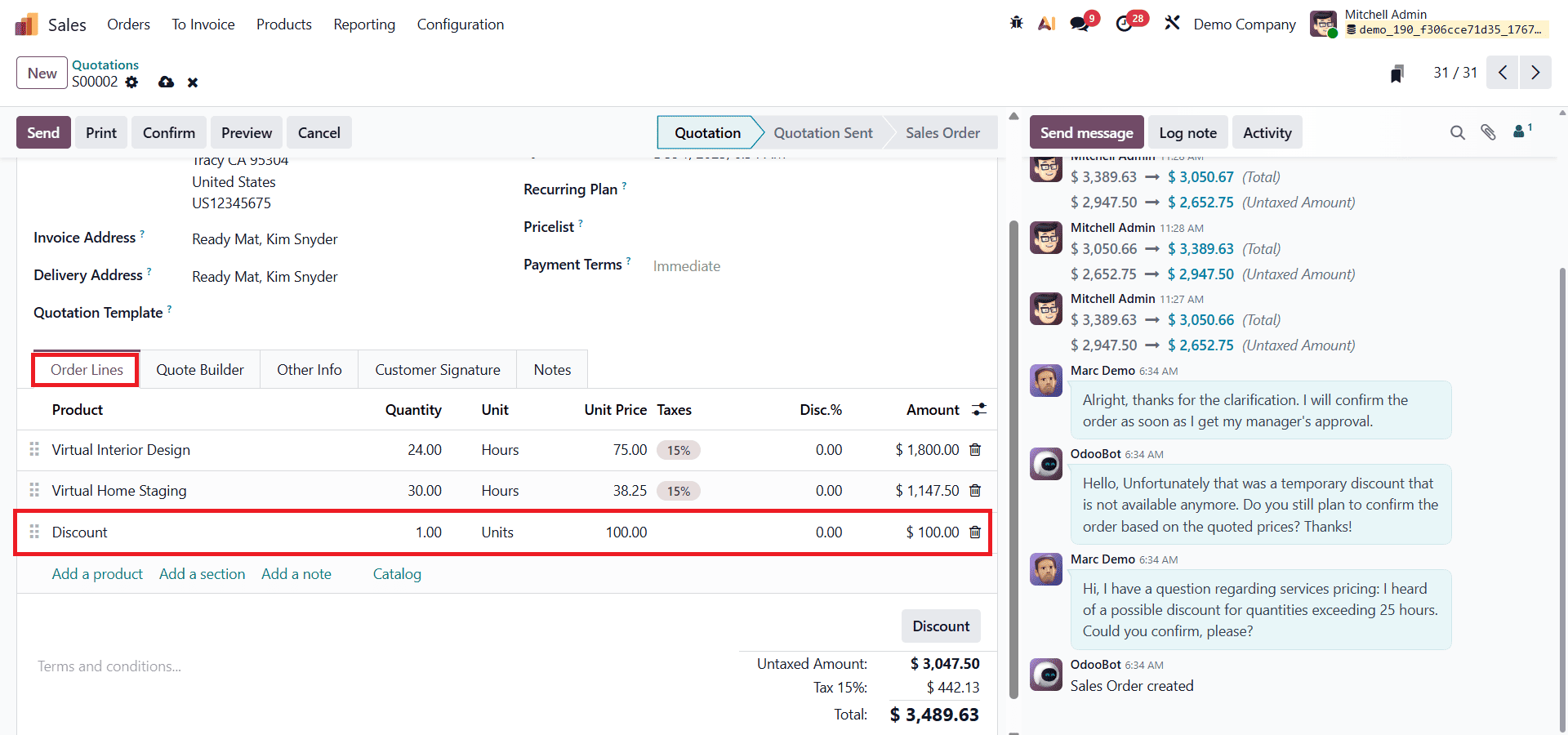 How to Apply Discounts and Track Margins in Odoo 19 Sales-cybrosys