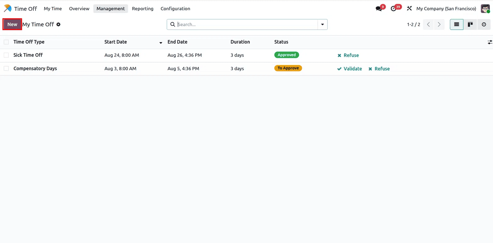 How to Apply for Leave in Odoo 19 Time Off Module-cybrosys