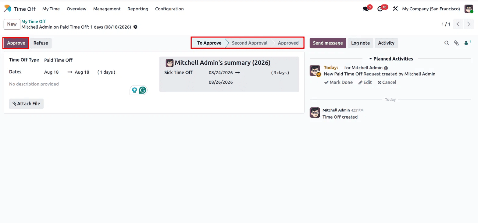 How to Apply for Leave in Odoo 19 Time Off Module-cybrosys