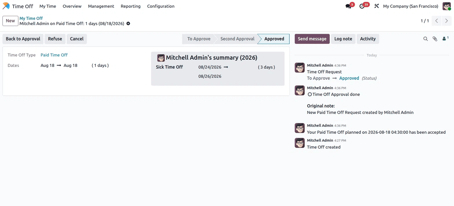 How to Apply for Leave in Odoo 19 Time Off Module-cybrosys