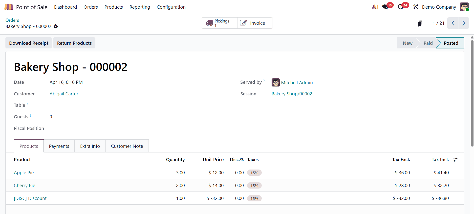 How to Apply Line and Global Discounts in Odoo 19 POS-cybrosys