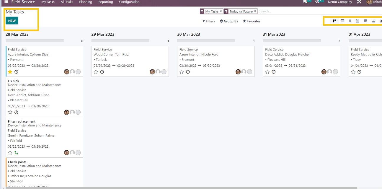 How to Assign A Task in Odoo 16 Field Services-cybrosys