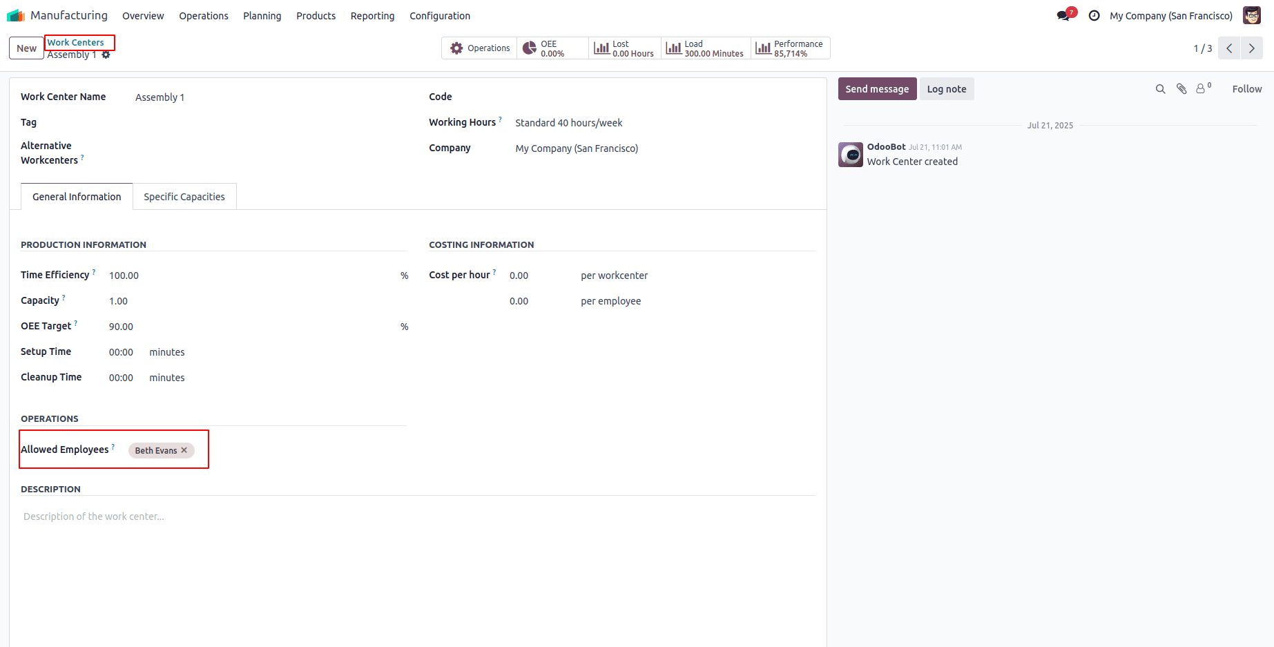 How to Assign Employee to Workcenters for Production in Odoo 18-cybrosys