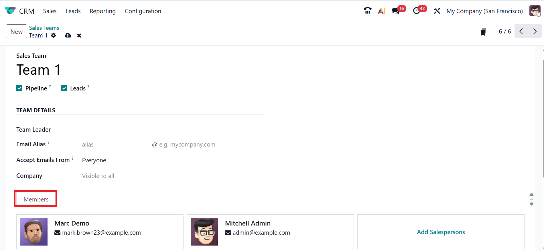 How to Assign Salespersons to Multiple Teams in Odoo 19 CRM-cybrosys