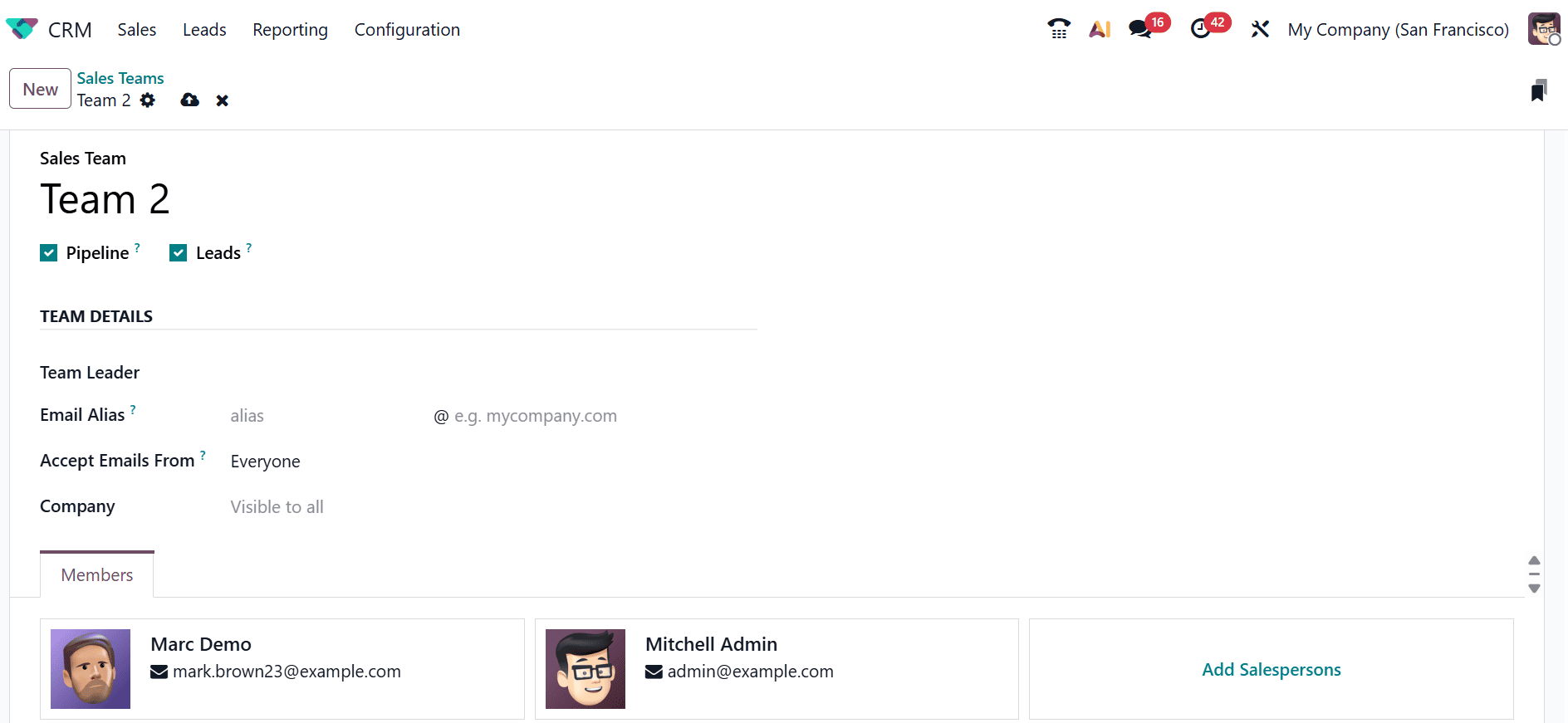 How to Assign Salespersons to Multiple Teams in Odoo 19 CRM-cybrosys