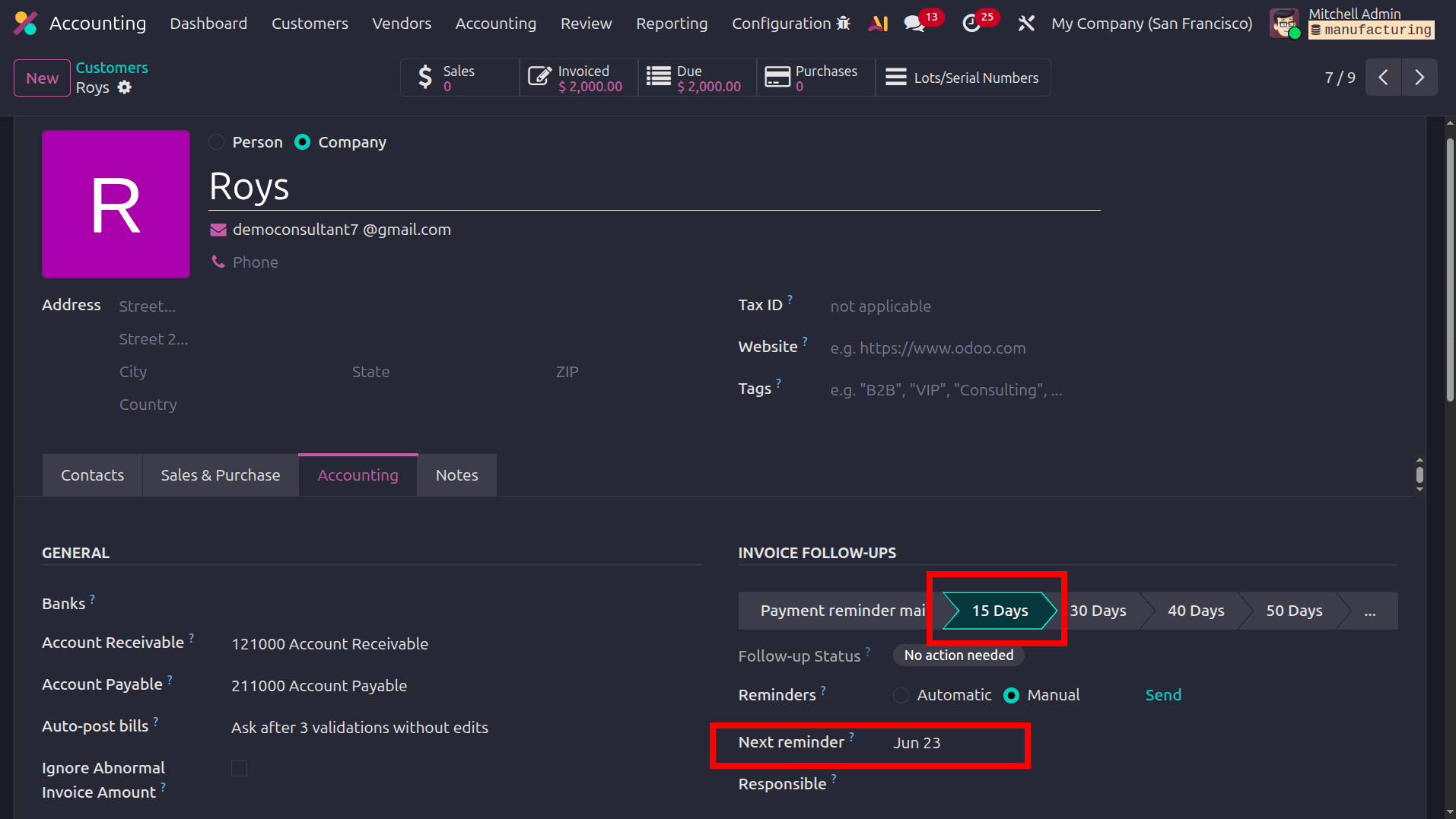 How to Automate Payment Reminders Using Follow-Up Levels in Odoo 19-cybrosys