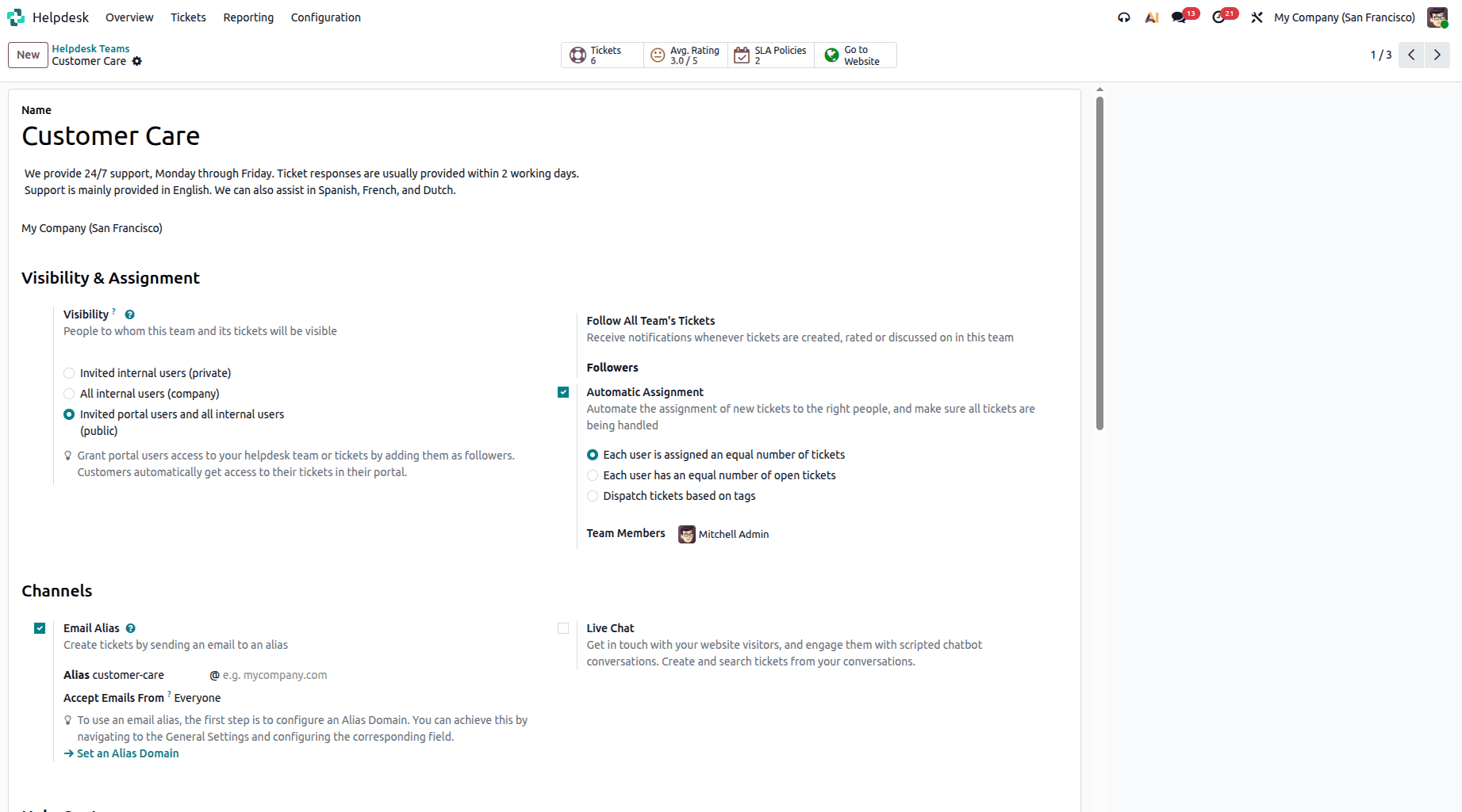 How to Automate Ticket Assignment in Odoo 19 Helpdesk-cybrosys