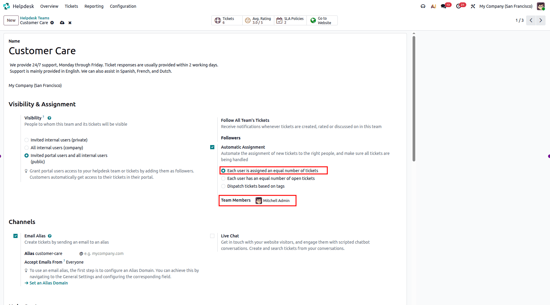 How to Automate Ticket Assignment in Odoo 19 Helpdesk-cybrosys