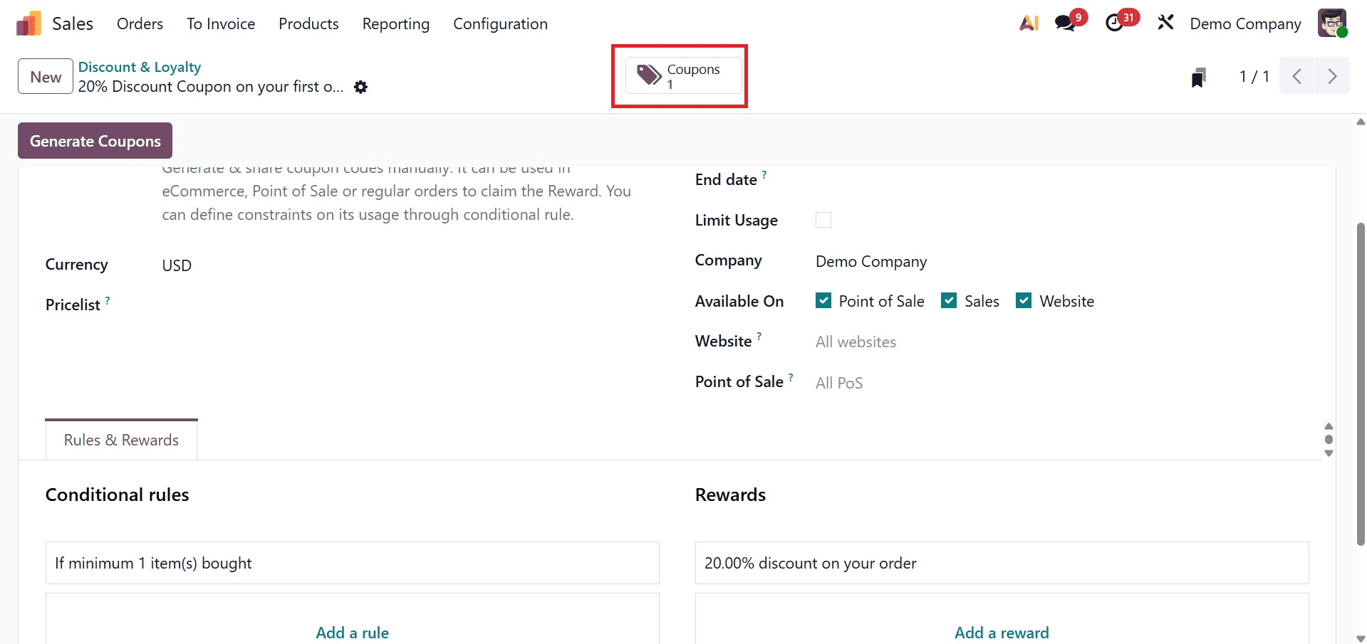 How to Boost Sales with Odoo 19’s Powerful Promotion & Coupon Tools-cybrosys