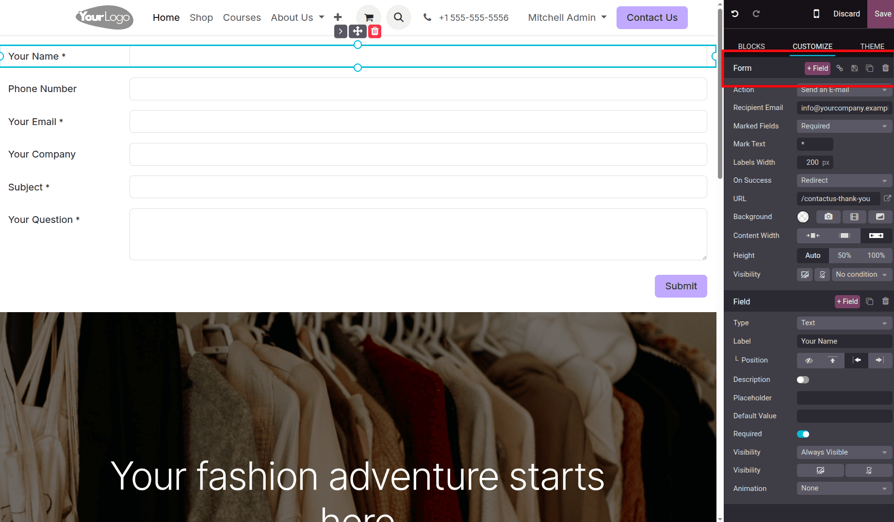 How to Build & Customize Your Website Using Odoo 18 Design Tool