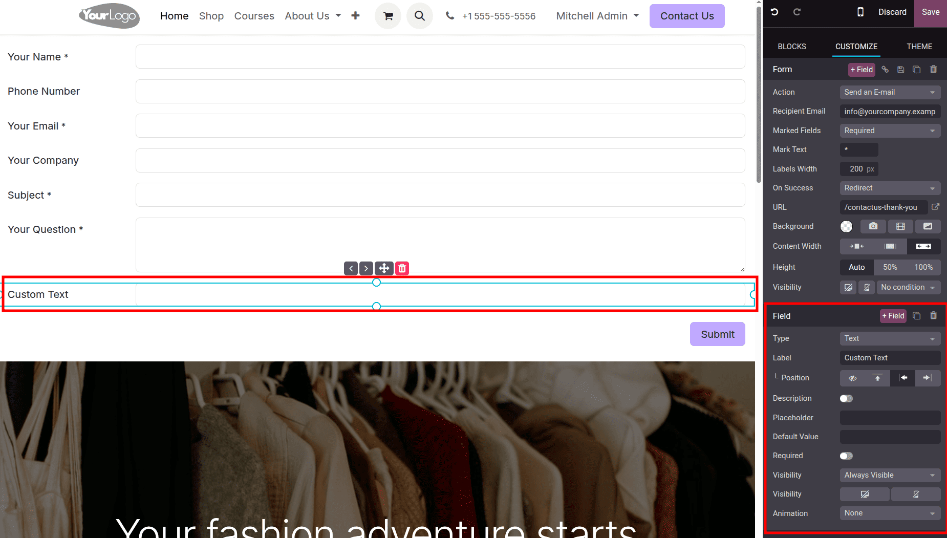 How to Build & Customize Your Website Using Odoo 18 Design Tool