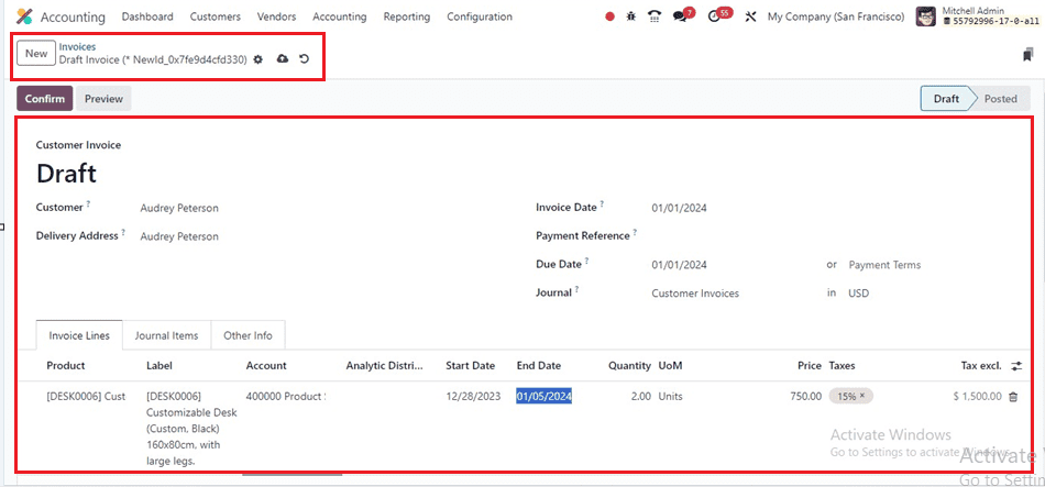 How to Calculate Deferred Income in Odoo 17 Accounting-cybrosys