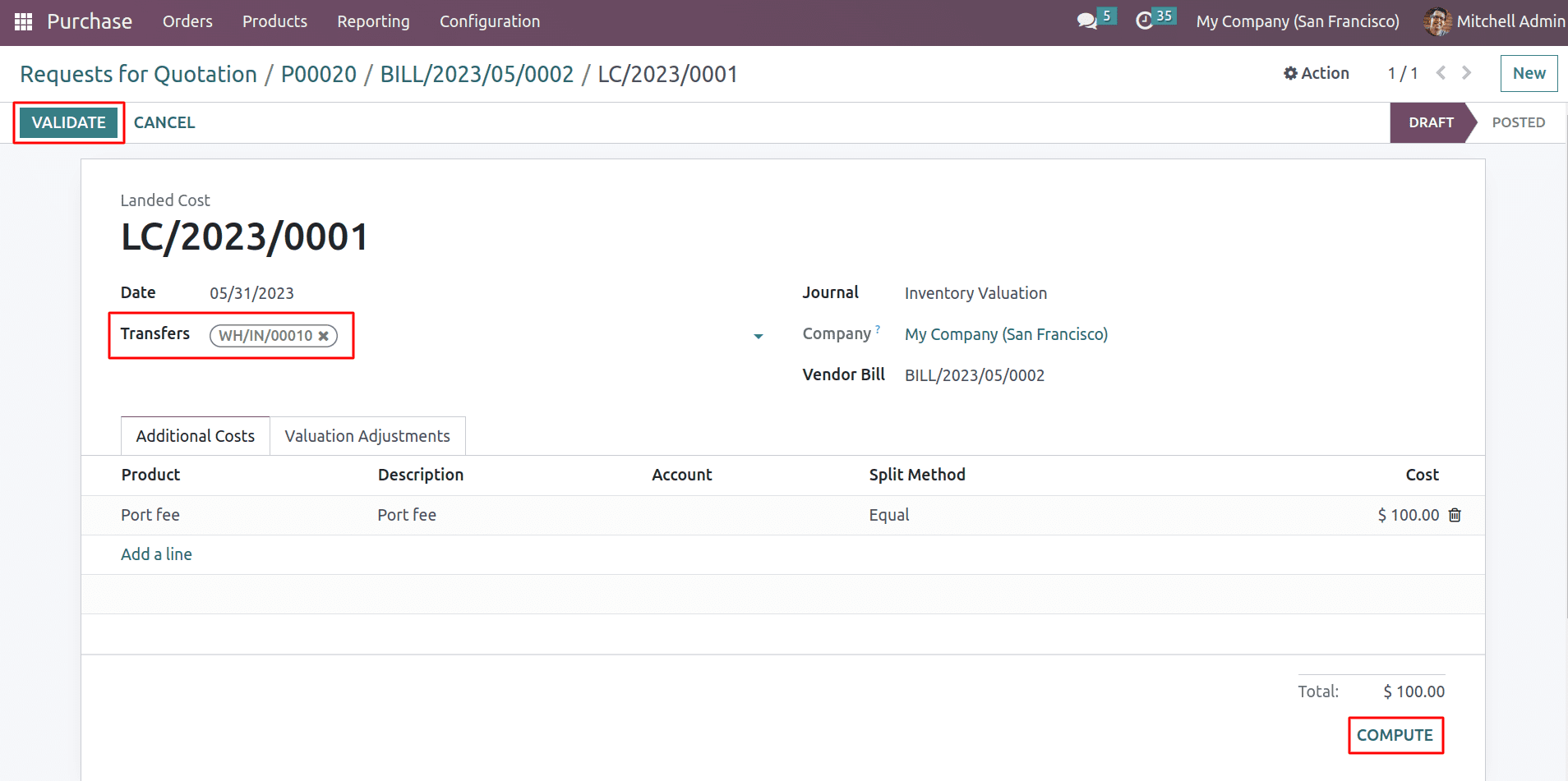 How to Calculate Landed Cost in Odoo 16 Inventory Module-cybrosys