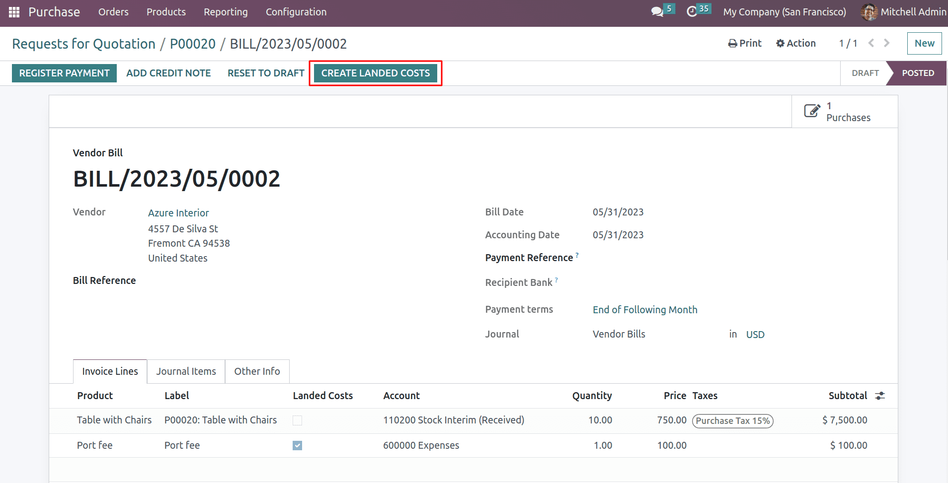 How to Calculate Landed Cost in Odoo 16 Inventory Module-cybrosys