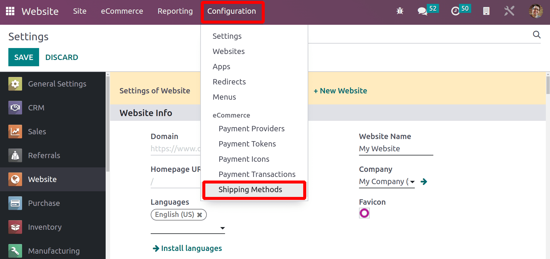 How to Calculate Shipping Charges for Online Sales Deliveries in Odoo 16 Website-cybrosys